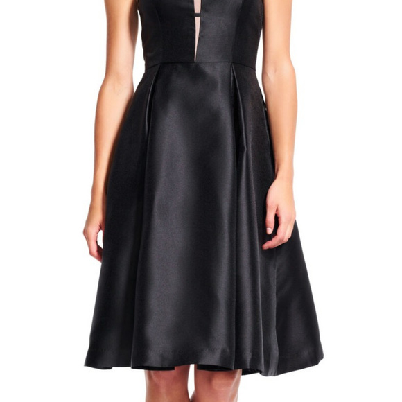 Adrianna Papell Mikado Illusion Strapless Cocktail - Picture 3 of 4